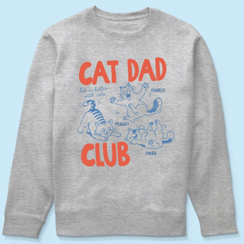 Funny Cat Dad Club - Personalized Shirt - Father's Day Gift for Cat Dad