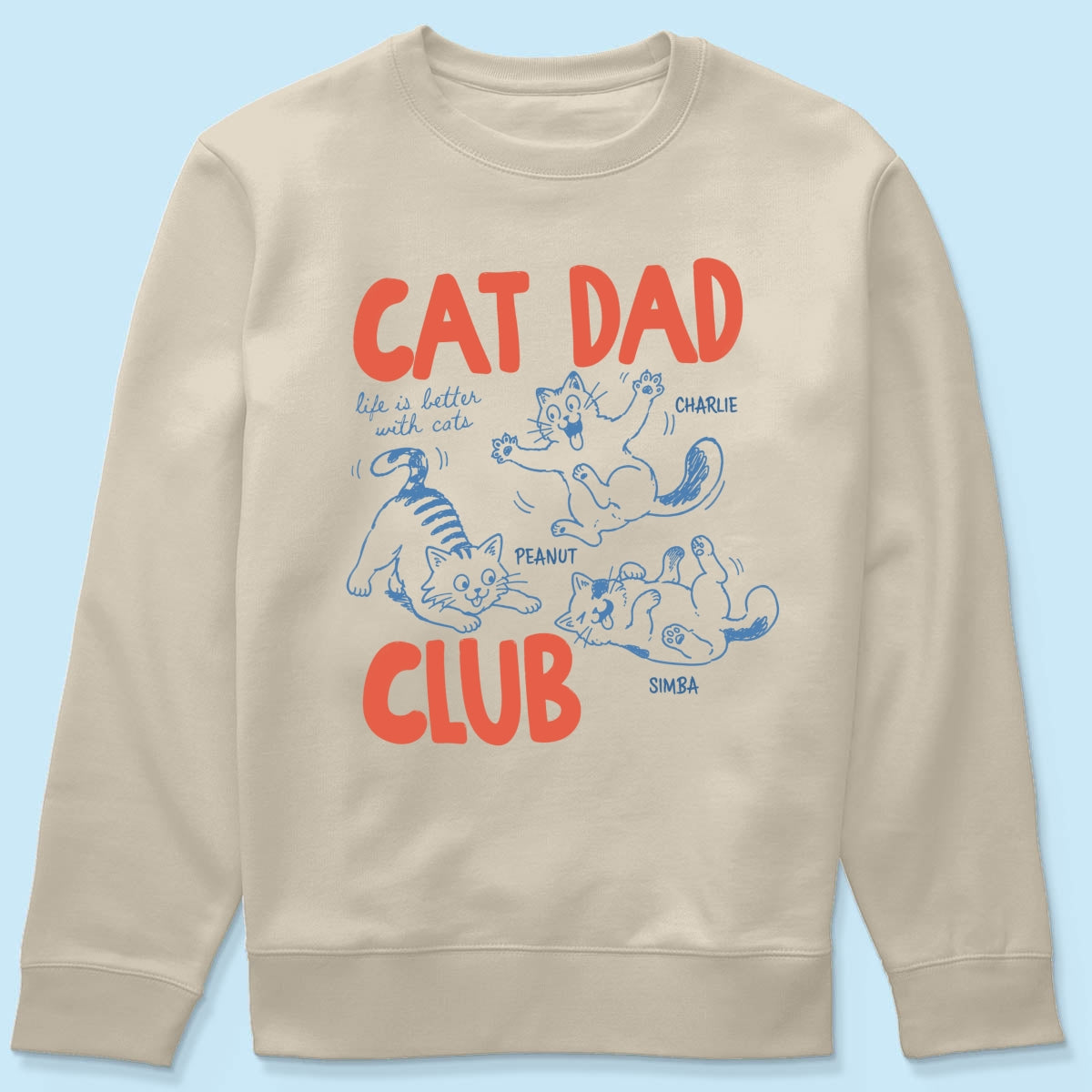 Funny Cat Dad Club - Personalized Shirt - Father's Day Gift for Cat Dad