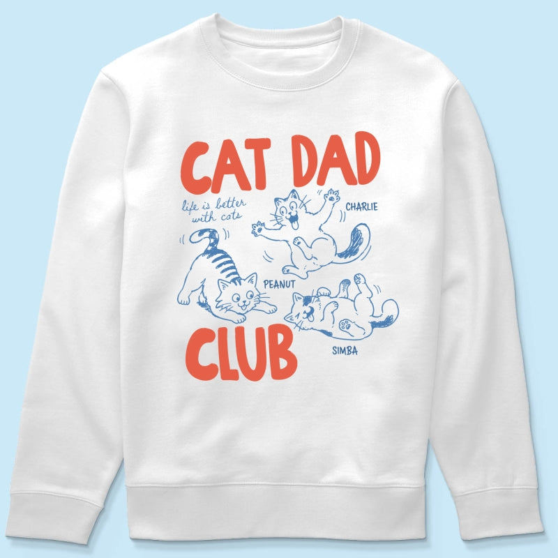 Funny Cat Dad Club - Personalized Shirt - Father's Day Gift for Cat Dad