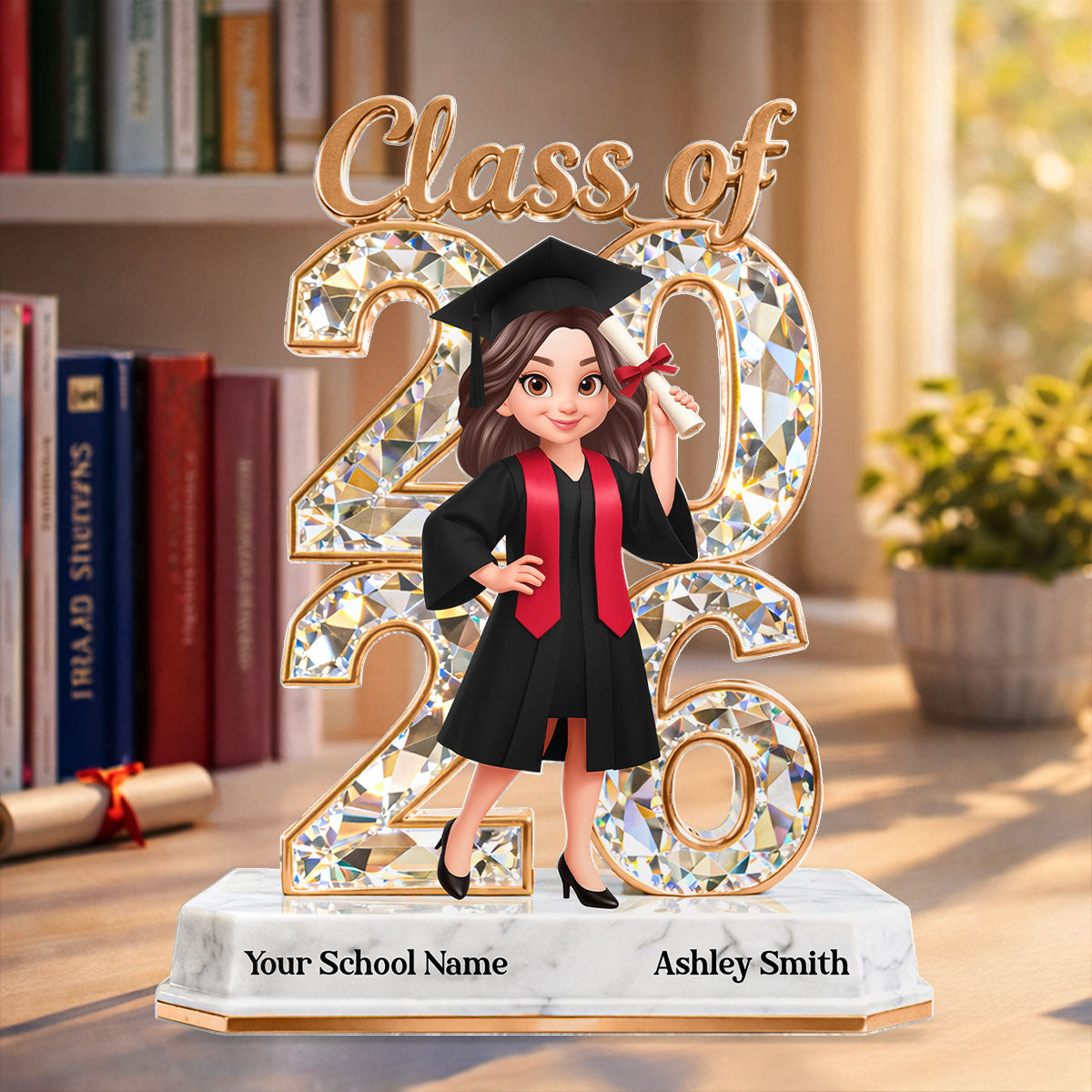 Senior 2026 - Personalized Acrylic Block Plaque - Gift for Graduates, Daughter, Son, Grandkids
