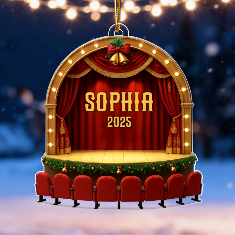 Theater Performance - Personalized Acrylic Ornament - Drama Student Christmas Gift