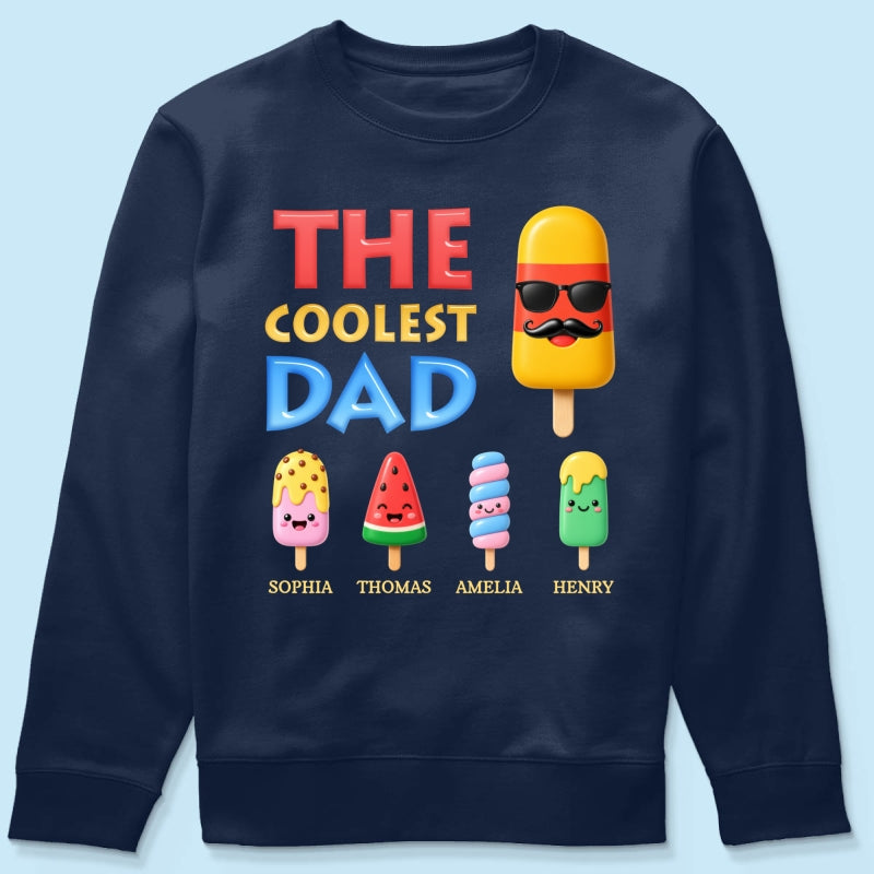 The Coolest Dad Grandpa Funny - Personalized Shirt - Heartfelt Gift For Dad, Grandpa, Husband