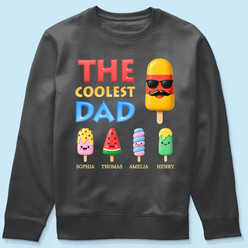 The Coolest Dad Grandpa Funny - Personalized Shirt - Heartfelt Gift For Dad, Grandpa, Husband