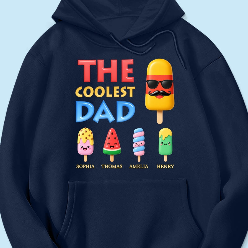 The Coolest Dad Grandpa Funny - Personalized Shirt - Heartfelt Gift For Dad, Grandpa, Husband