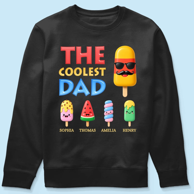The Coolest Dad Grandpa Funny - Personalized Shirt - Heartfelt Gift For Dad, Grandpa, Husband