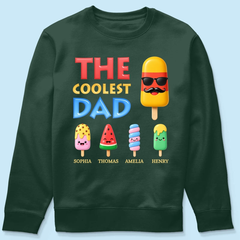 The Coolest Dad Grandpa Funny - Personalized Shirt - Heartfelt Gift For Dad, Grandpa, Husband