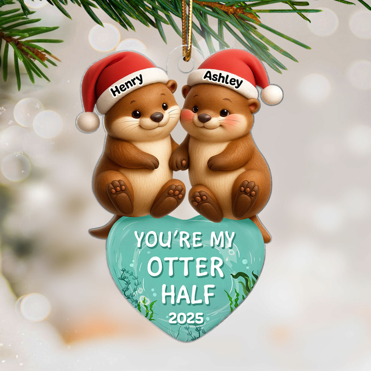 You’re My Otter Half - Personalized Acrylic Ornament - Christmas Gift for Couple