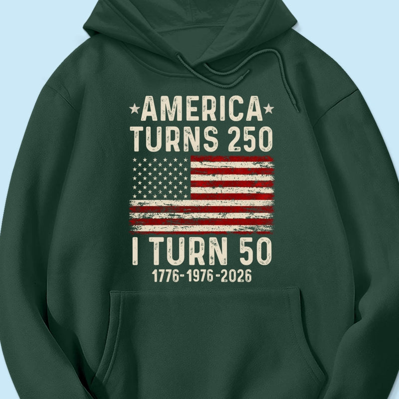 America Turns 250 Personalized Shirt - Birthday Gift for Him, for Her, 250th Anniversary