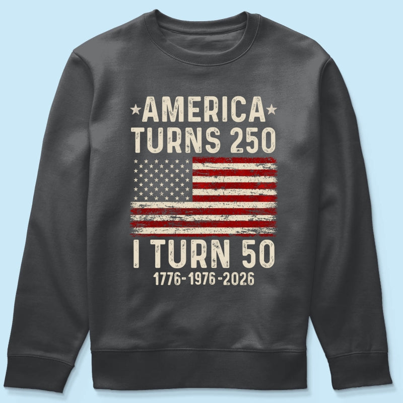 America Turns 250 Personalized Shirt - Birthday Gift for Him, for Her, 250th Anniversary