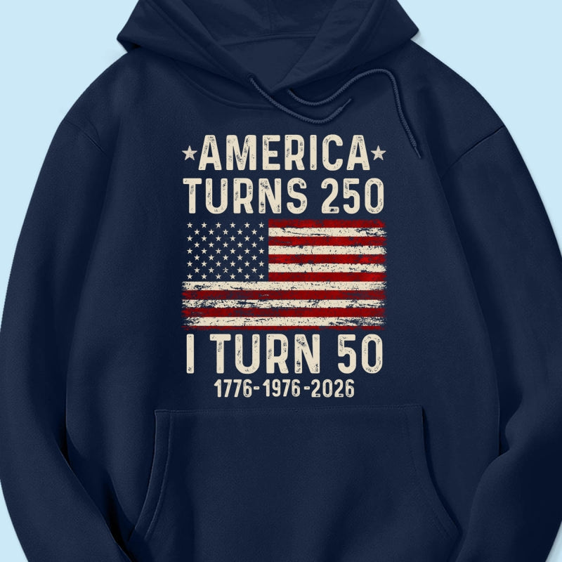 America Turns 250 Personalized Shirt - Birthday Gift for Him, for Her, 250th Anniversary