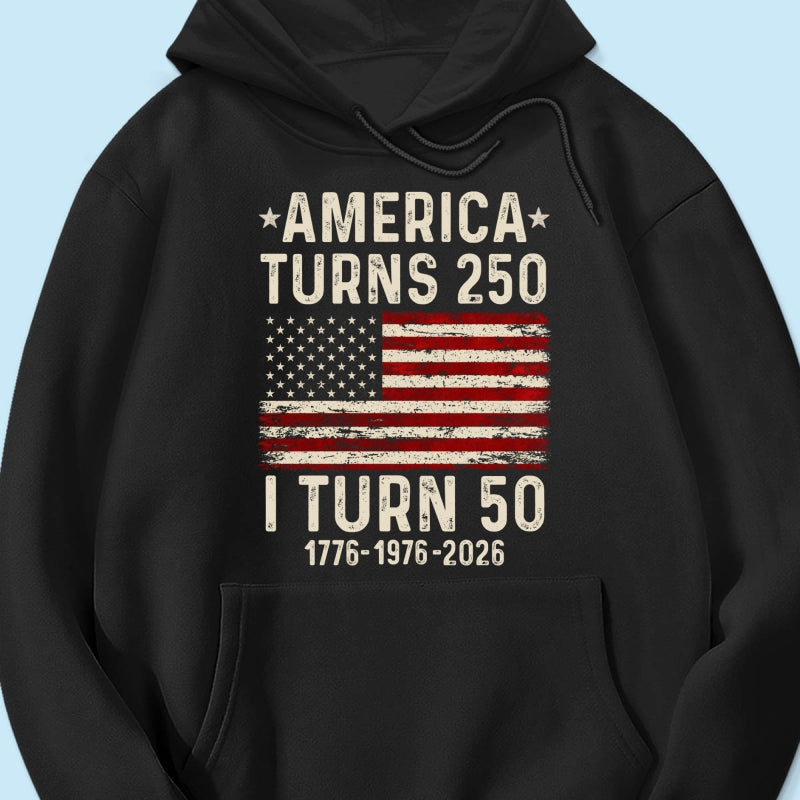 America Turns 250 Personalized Shirt - Birthday Gift for Him, for Her, 250th Anniversary