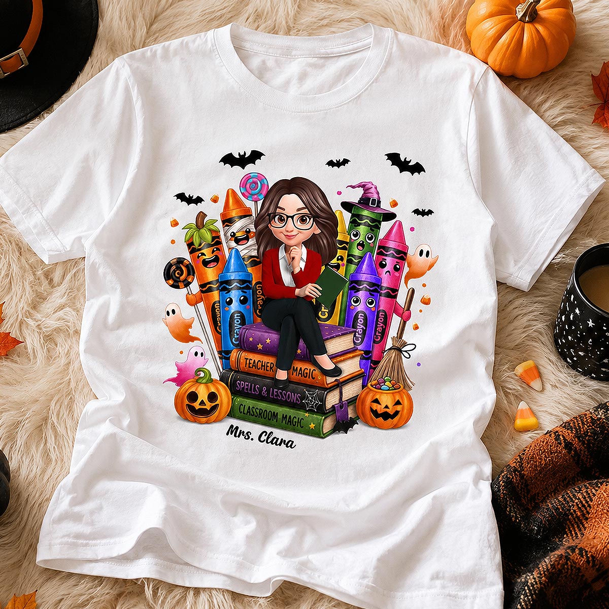 Teacher Halloween Crayon Crew - Personalized Shirt