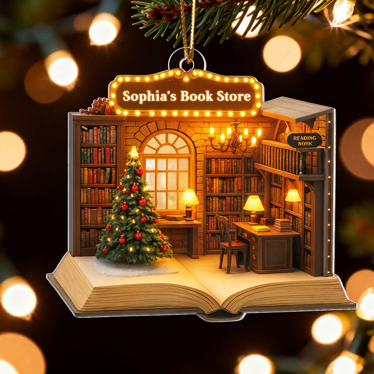 Where Stories Feel Like Home – Personalized Acrylic Ornament – Thoughtful Gift for Readers & Writers, Teachers