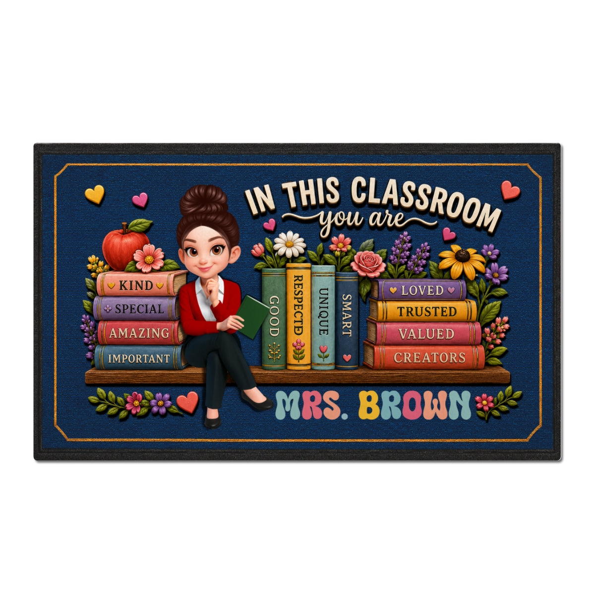 In This Classroom Teacher Welcome - Personalized Doormat - Back to School Decor for Teachers