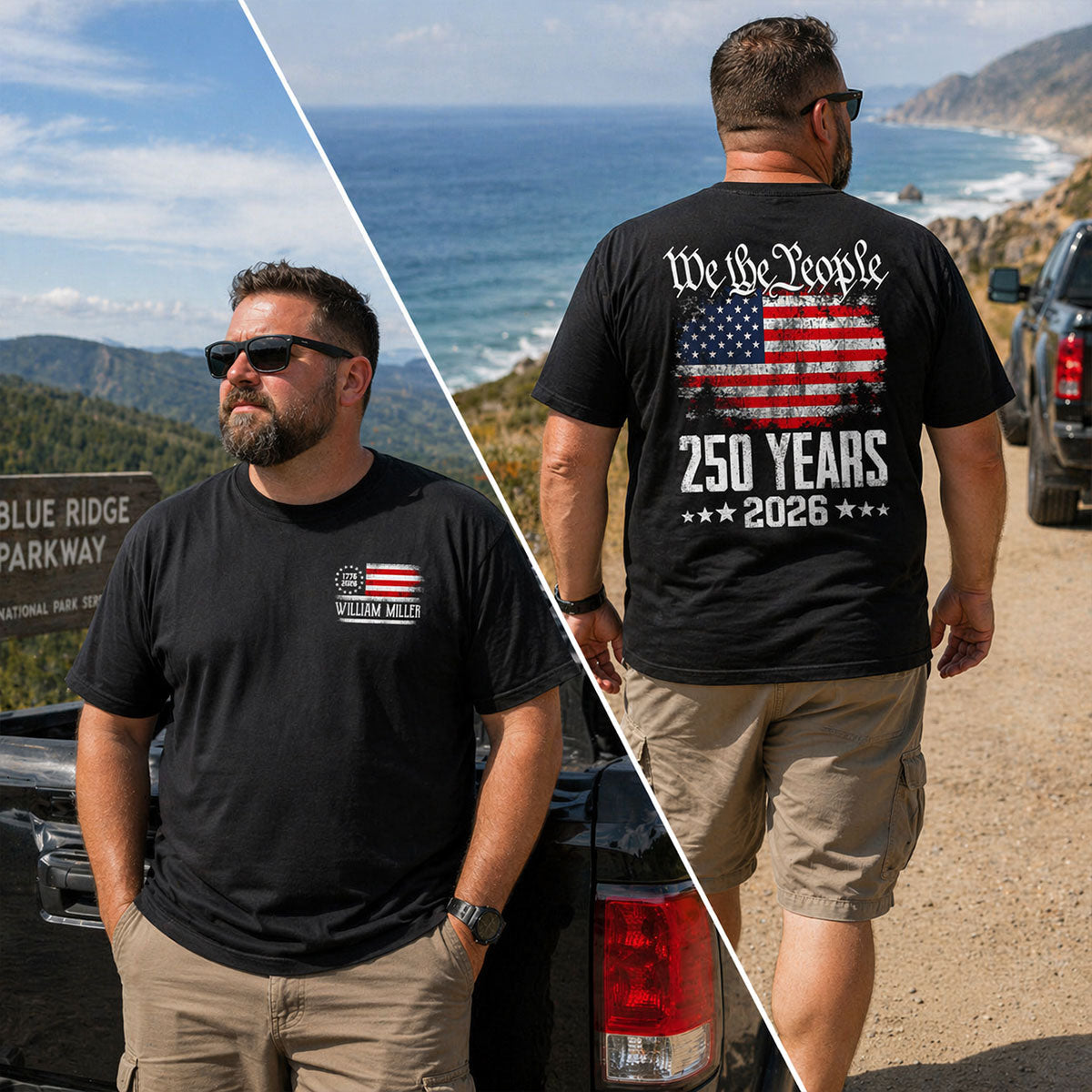We The People Custom Name - Personalized Shirt - United States 250th Anniversary USA Patriotic