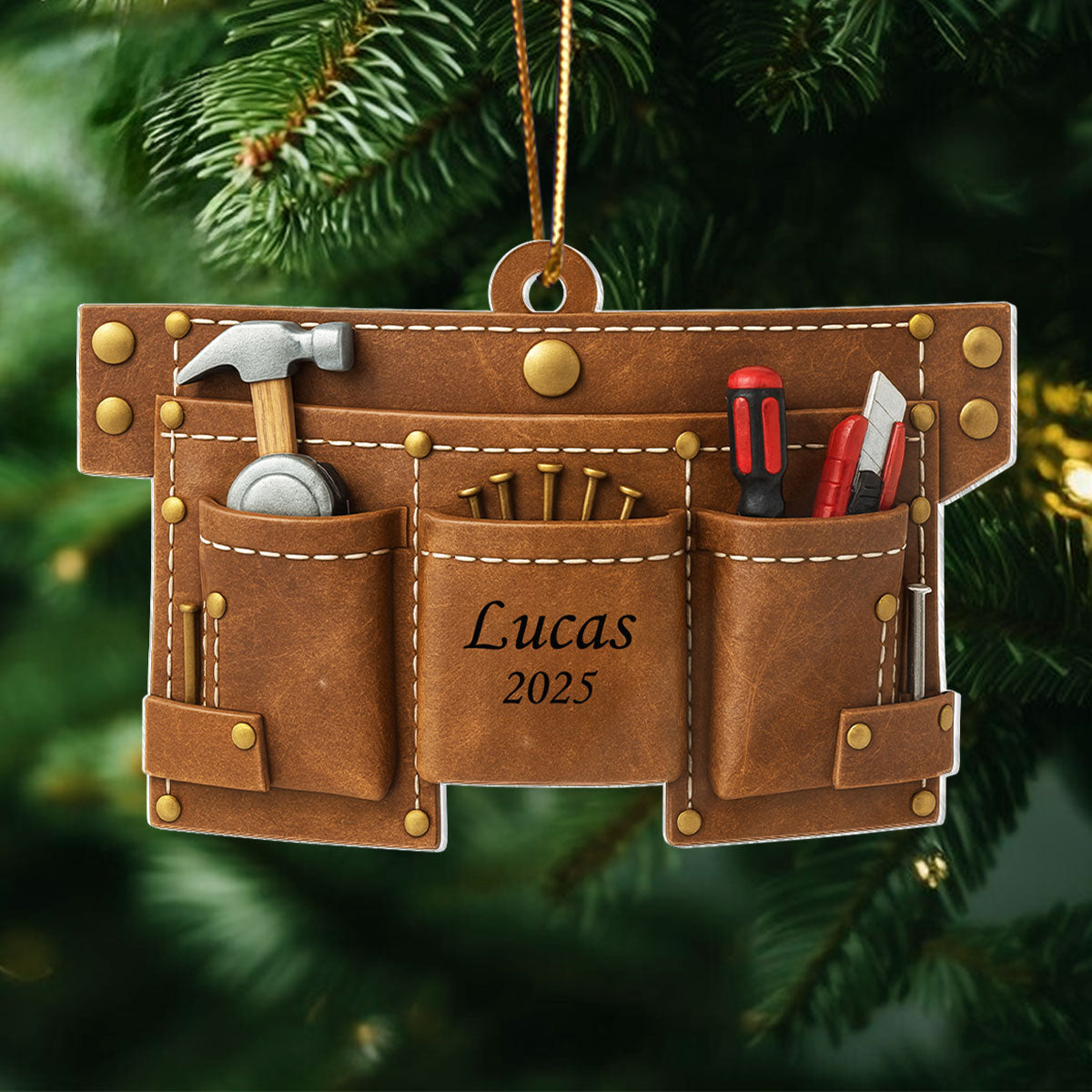 Proud Carpenter Craftsmanship – Personalized Acrylic Ornament – Gift for Skilled Woodworkers