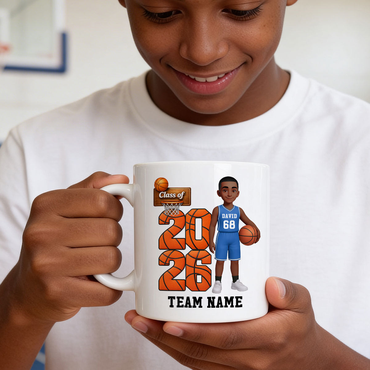 Basketball Senior Class Of 2026 2027 - Personalized Mug - Graduation Keepsake For Son, Daughter