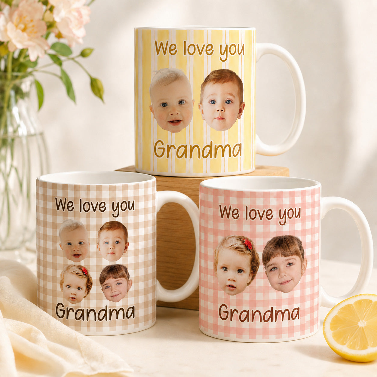 Custom Baby Face - Personalized Mug - First Time Grandparents Gift