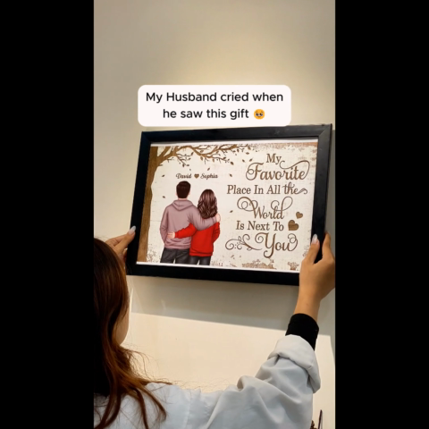 Favorite Place In The World Couple Back View Personalized Poster, Gift For Him, For Her