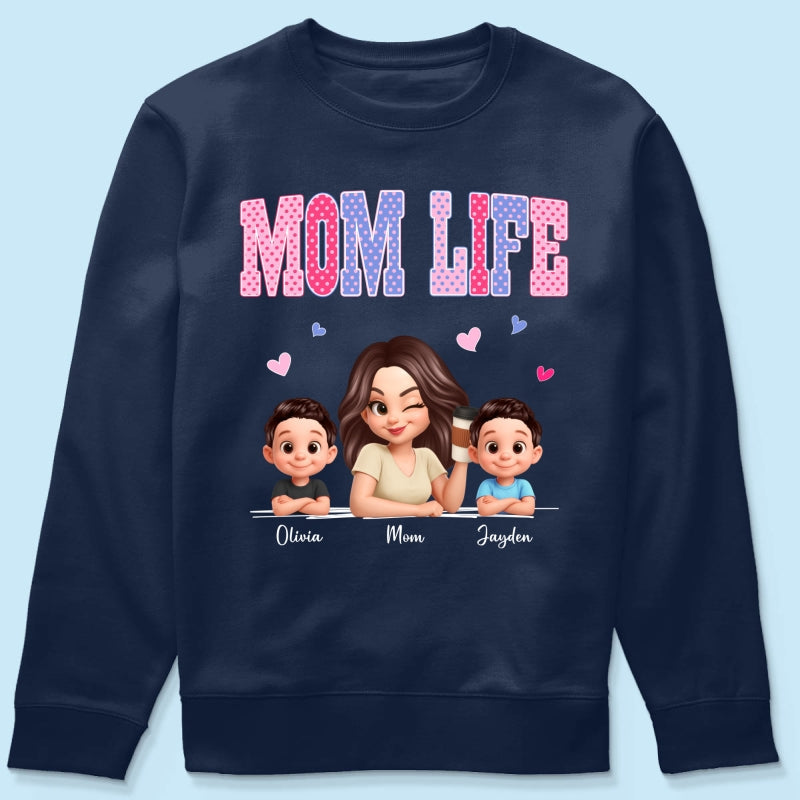 Trending 2026 Polka Dot Pattern Spring Summer Vibe Mom Life - Personalized Shirt - Gift For Mom