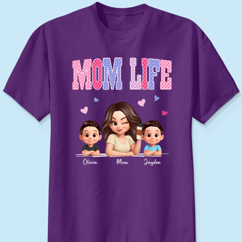 Trending 2026 Polka Dot Pattern Spring Summer Vibe Mom Life - Personalized Shirt - Gift For Mom