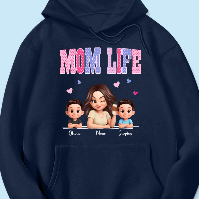 Trending 2026 Polka Dot Pattern Spring Summer Vibe Mom Life - Personalized Shirt - Gift For Mom