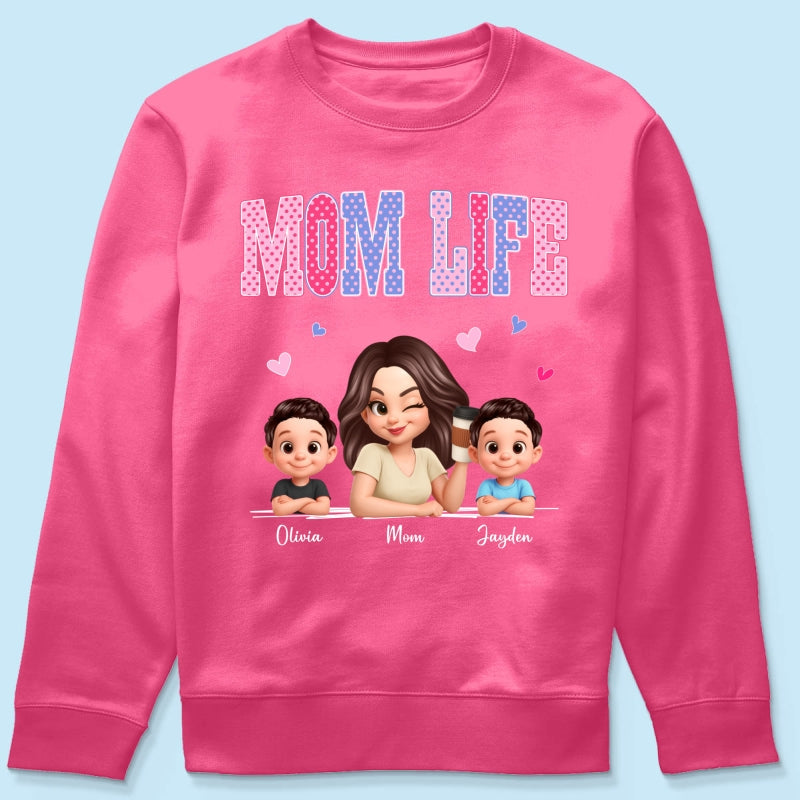 Trending 2026 Polka Dot Pattern Spring Summer Vibe Mom Life - Personalized Shirt - Gift For Mom