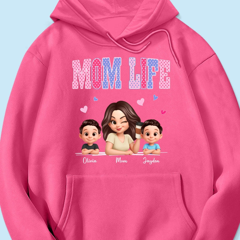 Trending 2026 Polka Dot Pattern Spring Summer Vibe Mom Life - Personalized Shirt - Gift For Mom