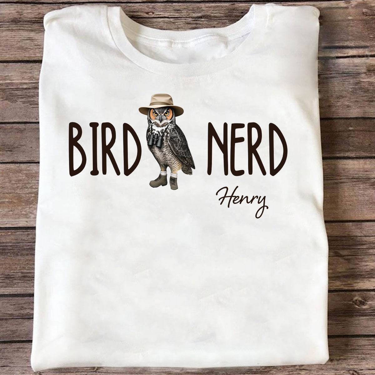 Bird Nerd - Personalized Shirt - Gift for Bird Lover, Birdwatcher, Bird Watching Gifts