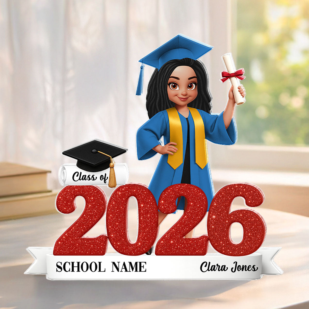 Class Of 2025 2026 3D Effect Senior - Personalized Acrylic Block Plaque - Graduation Gift For Seniors, Daughter, Son, Grandkids