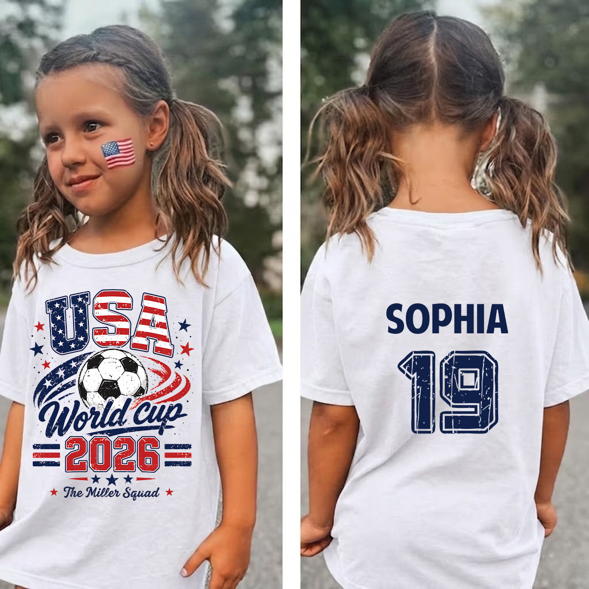 USA World Cup 2026 Family Personalized Matching Shirts - Patriotic USA Soccer Tees