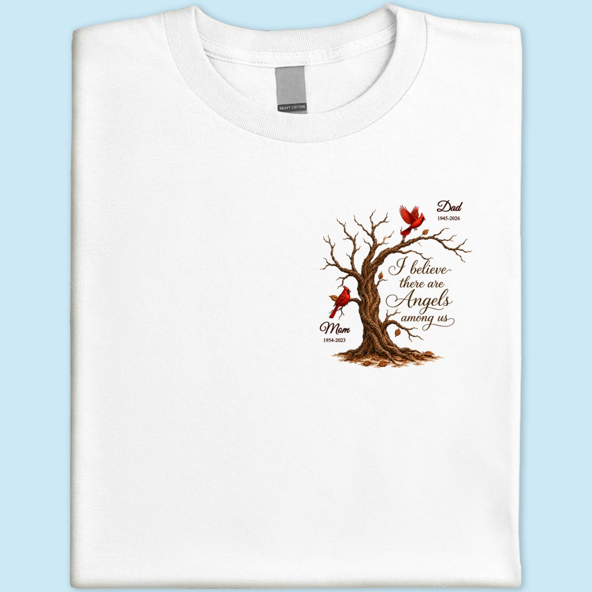 Old Tree Memorial Cardinal - Personalized Shirt - Remembrance Gift