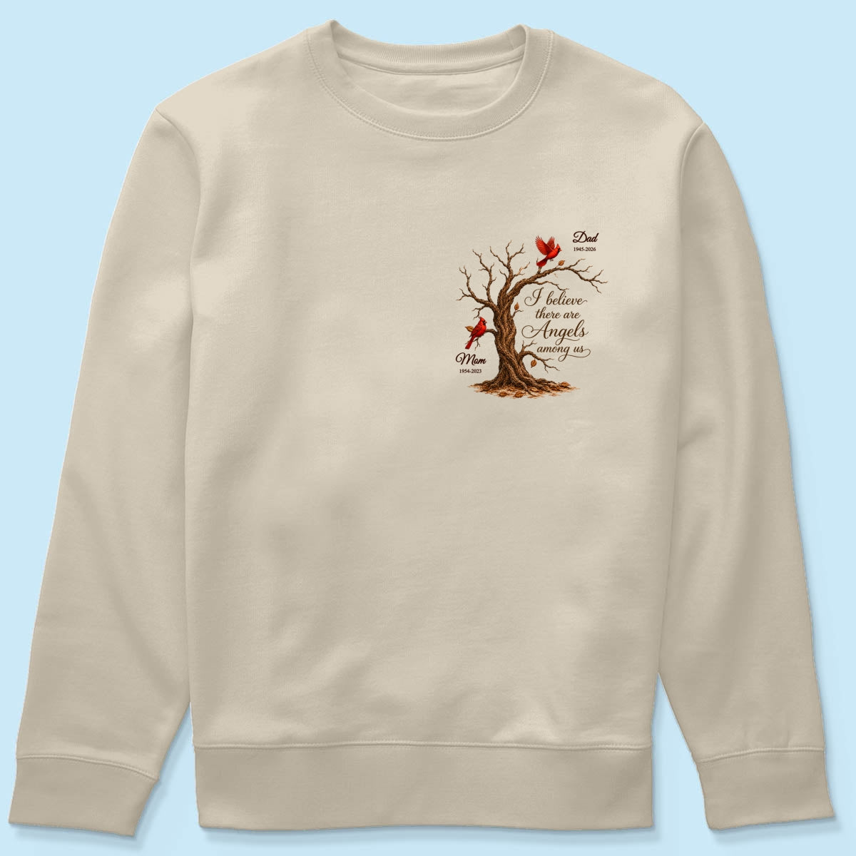 Old Tree Memorial Cardinal - Personalized Shirt - Remembrance Gift