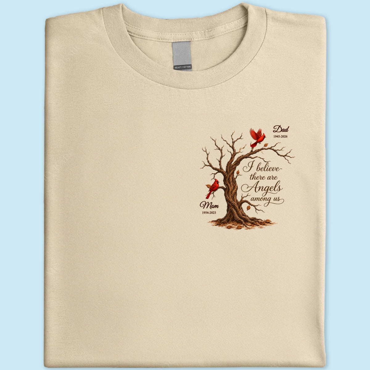 Old Tree Memorial Cardinal - Personalized Shirt - Remembrance Gift