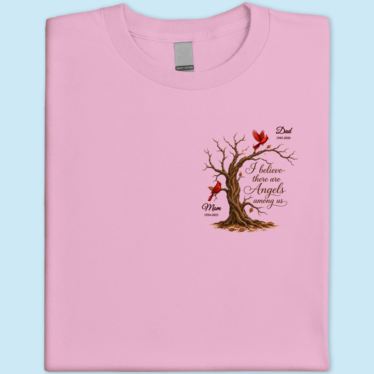 Old Tree Memorial Cardinal - Personalized Shirt - Remembrance Gift
