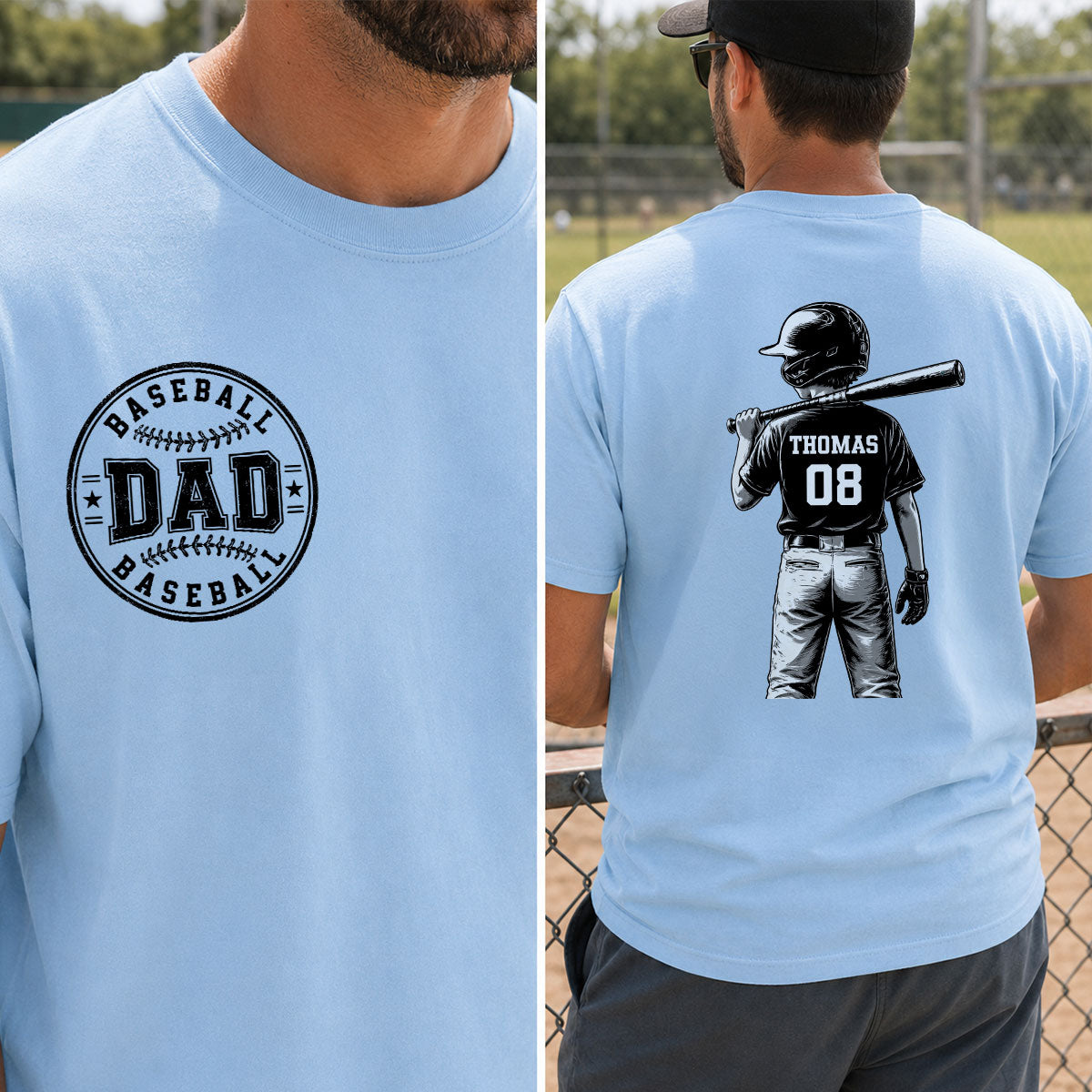 Baseball Dad Game Day - Personalized Shirt - Father's Day Gift for Dad, Husband