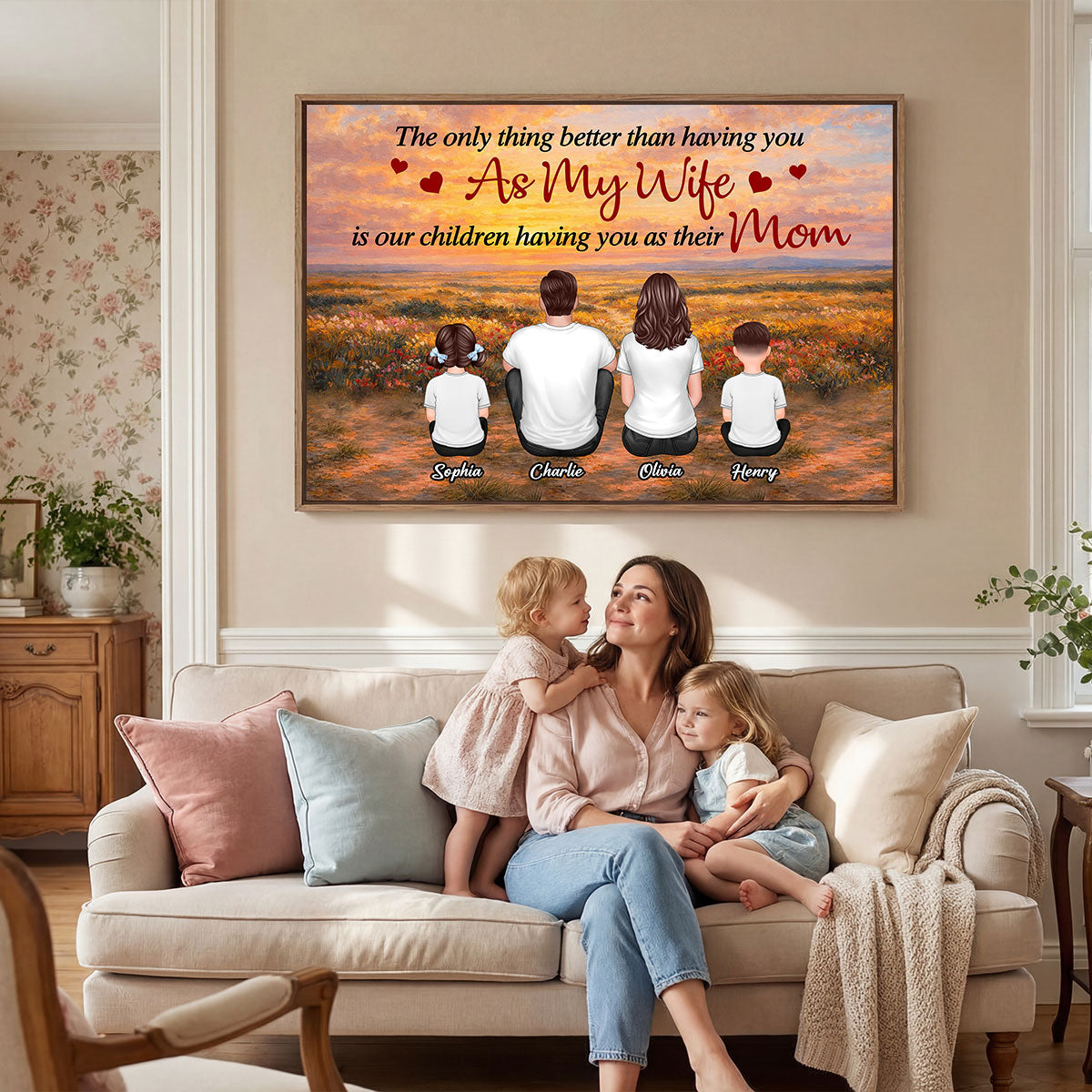 Sunset Fields The Only Thing Better Than Being My Wife - Personalized Poster - Mother's Day Gift For Mom, Wife