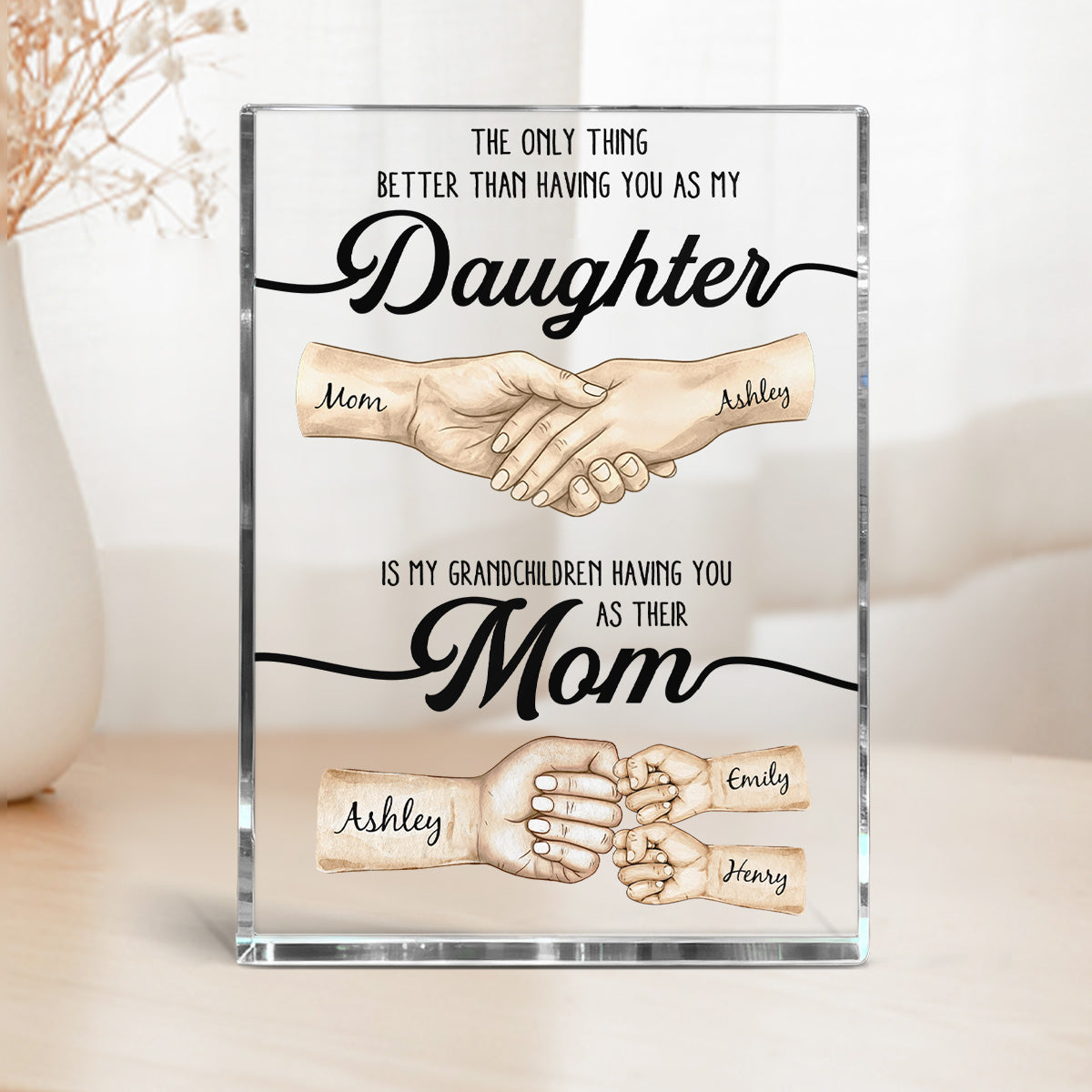 The Only Thing Better Than Having You As My Daughter - Personalized Acrylic Block Plaque - Mother's Day Gift For Daughter
