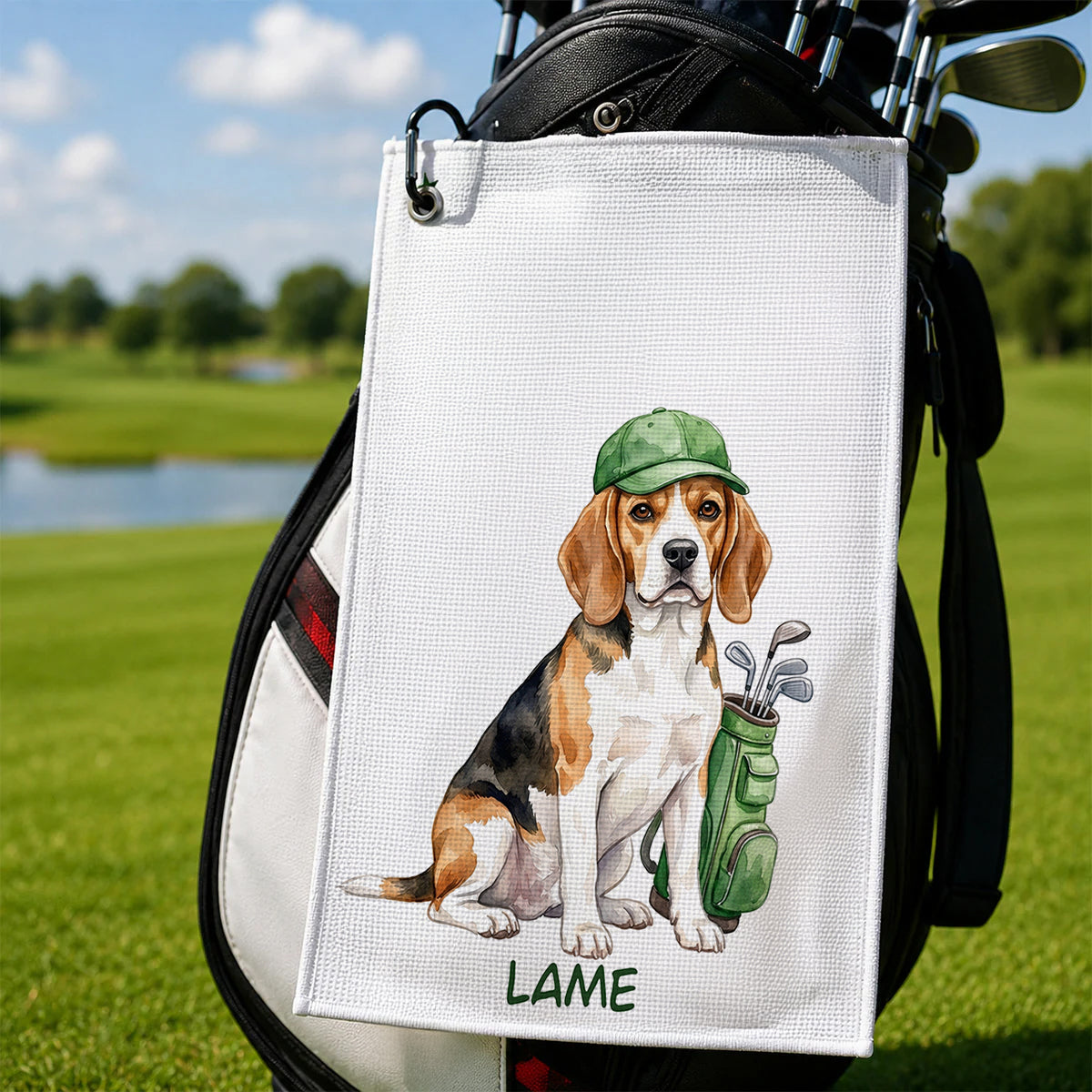Custom Pet Golf Towel Using Pet Photo - Father's Day Gift for Dog Dad, Cat Dad, Husband