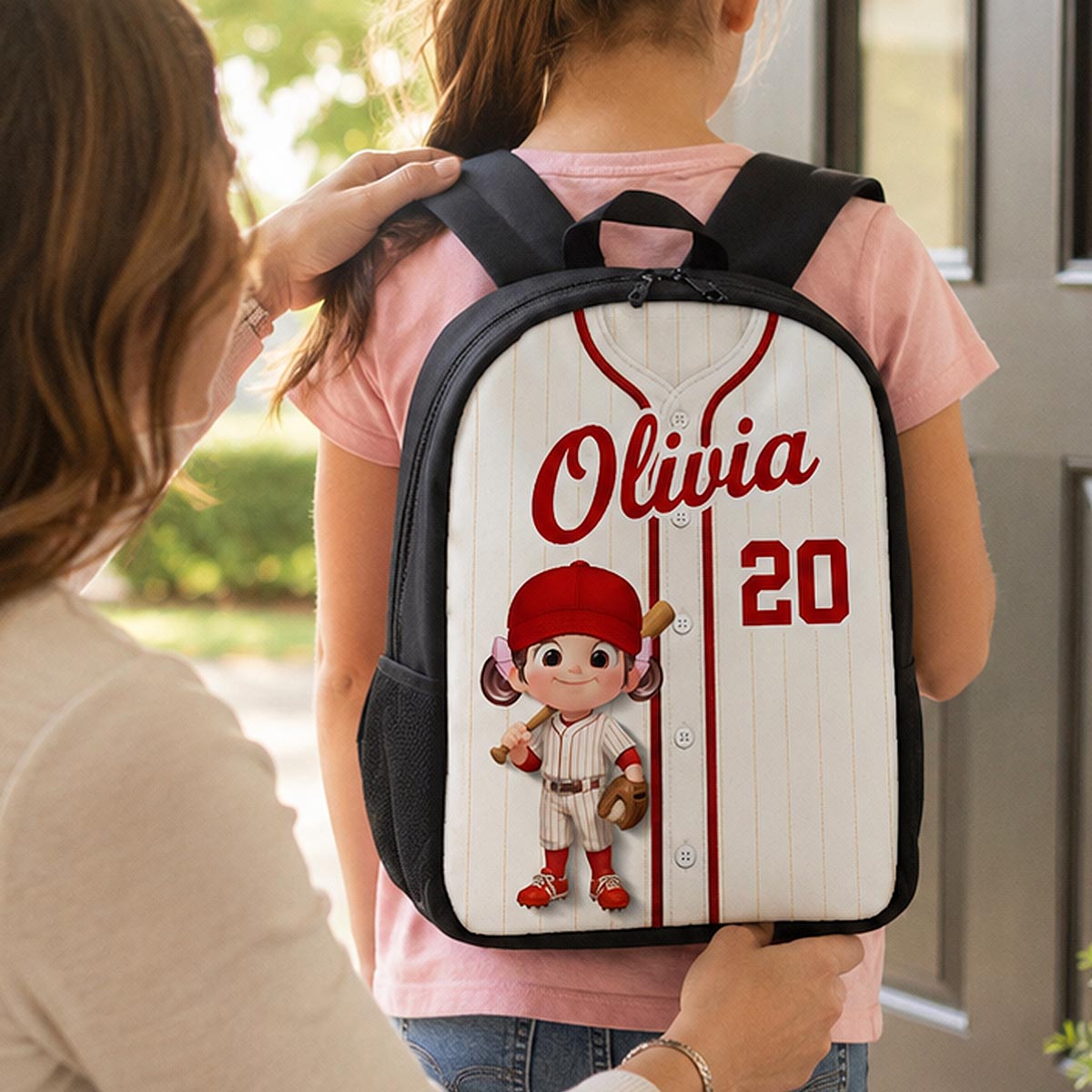 Baseball Kid Jersey - Personalized Backpack - Back To School Gift