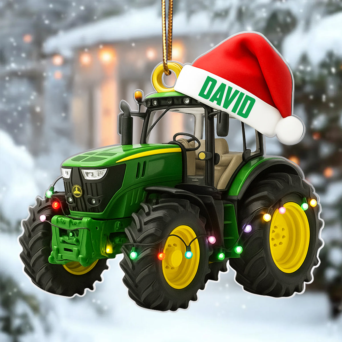 Life Is Better With Big Machines – Personalized Acrylic Ornament – Fun Gift for Tractor Lovers
