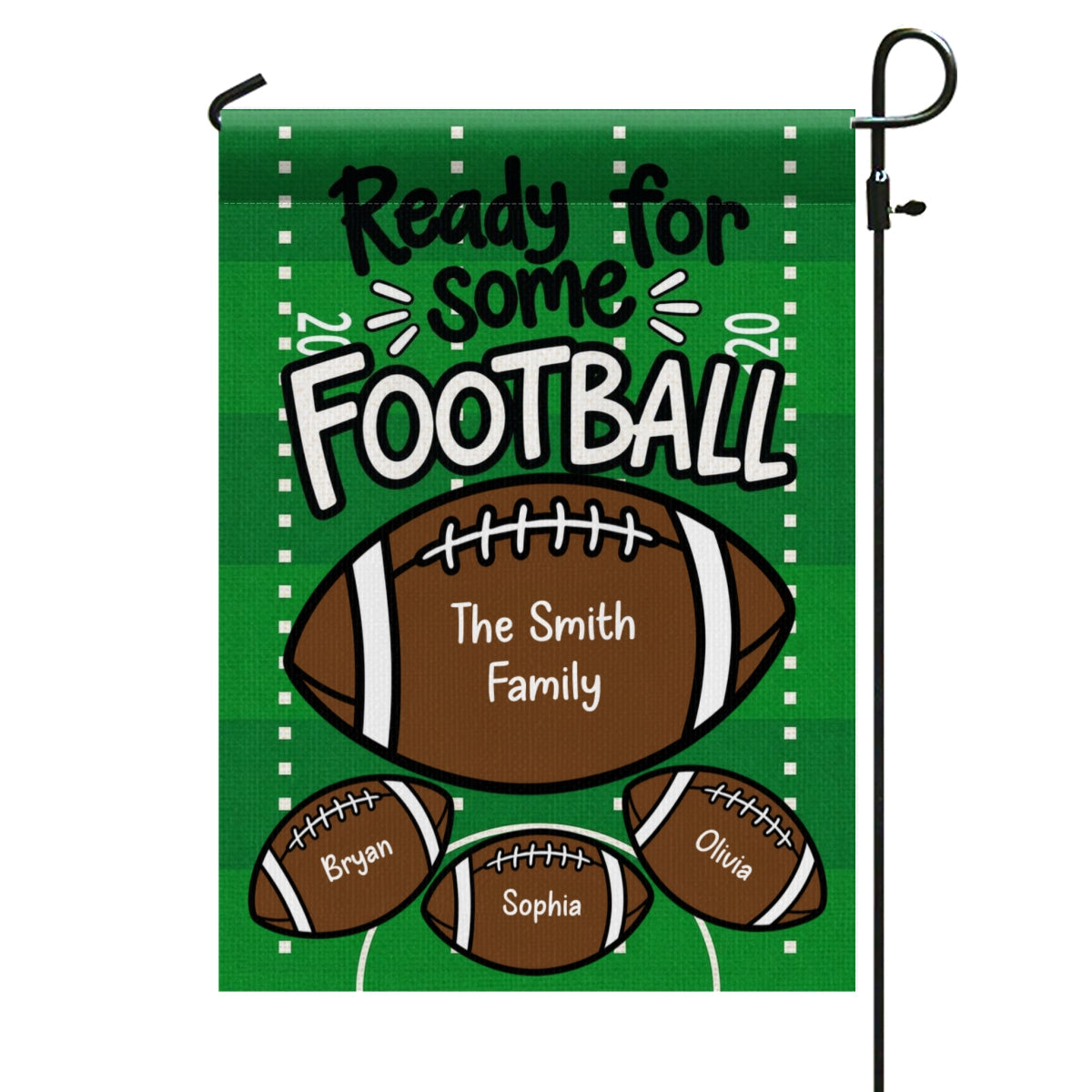 Family Ready For Some Football - Personalized Garden Flag - Football Season Decor For Family