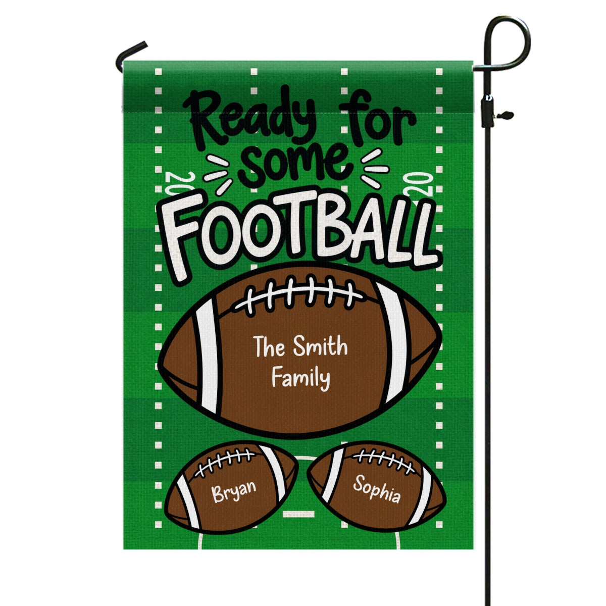 Family Ready For Some Football - Personalized Garden Flag - Football Season Decor For Family