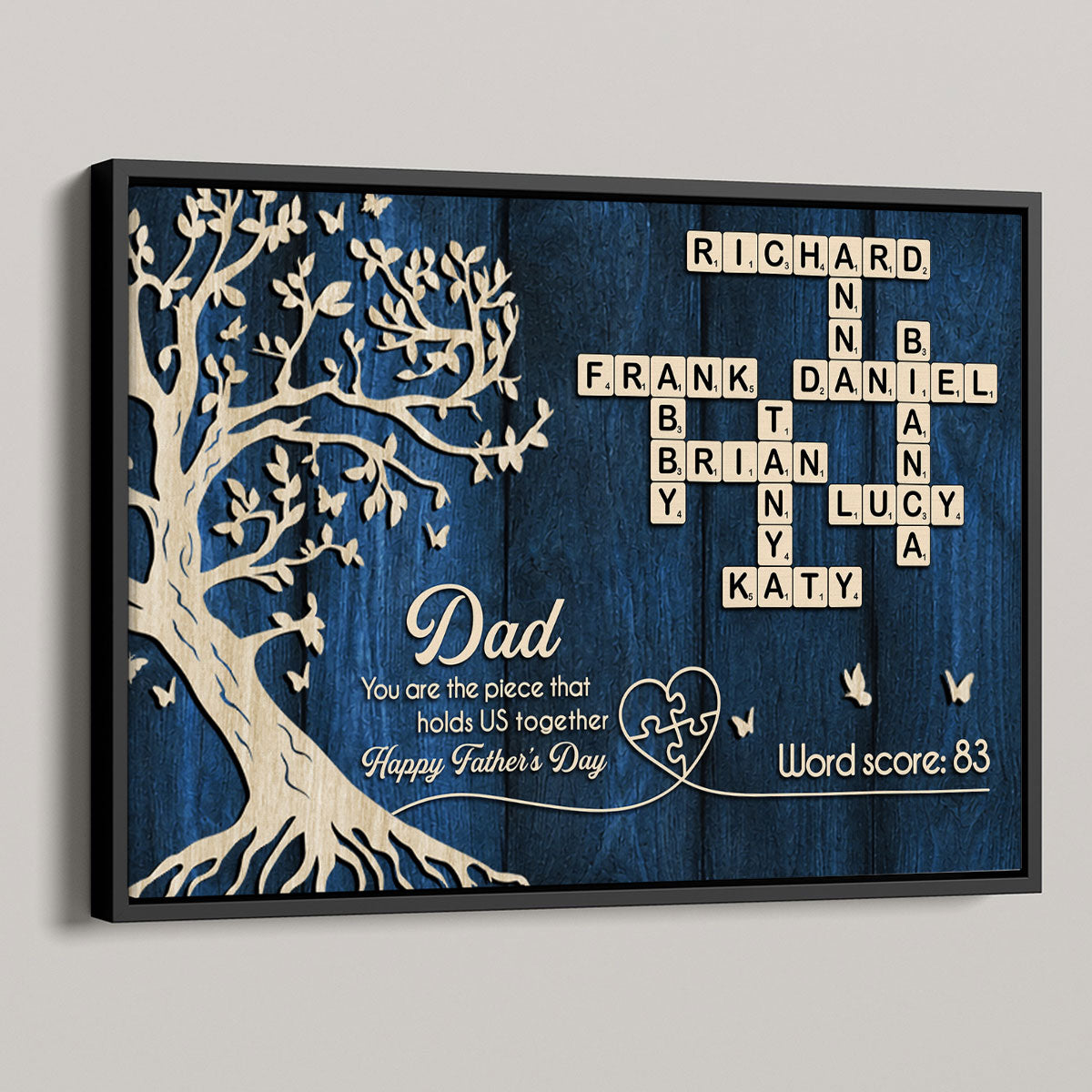 Dad You Are The Piece That Holds Us Together Crossword - Personalized Poster - Father's Day Gift For Dad, Husband