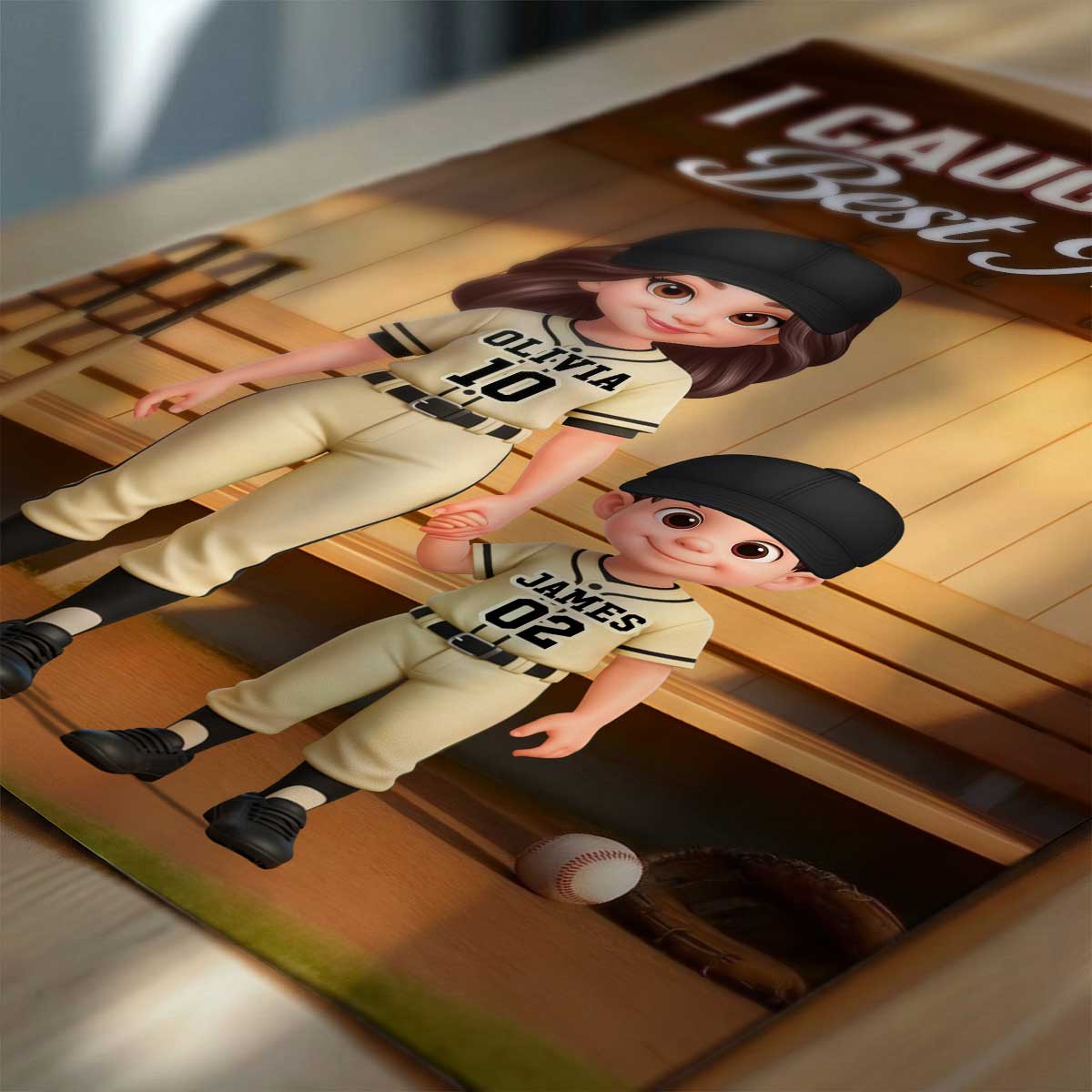 We Caught The Best Mom Baseball Dugout Mom And Kids - Personalized Poster - Mother's Day Gift For Baseball Mom