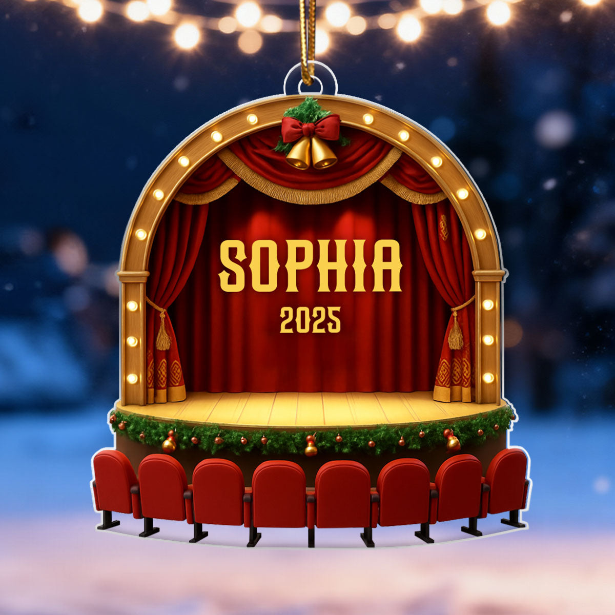 Theater Performance - Personalized Acrylic Ornament - Drama Student Christmas Gift