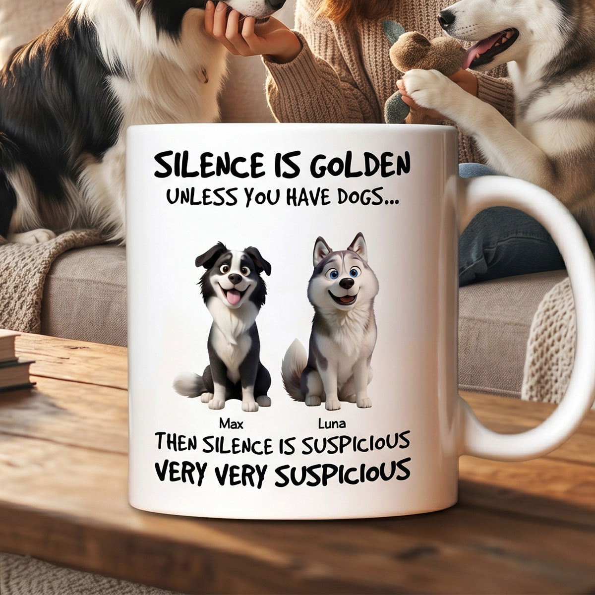 Silence Is Golden Unless You Have Dogs - Personalized Mug - Funny Mother's Day Gift For Dog Mom