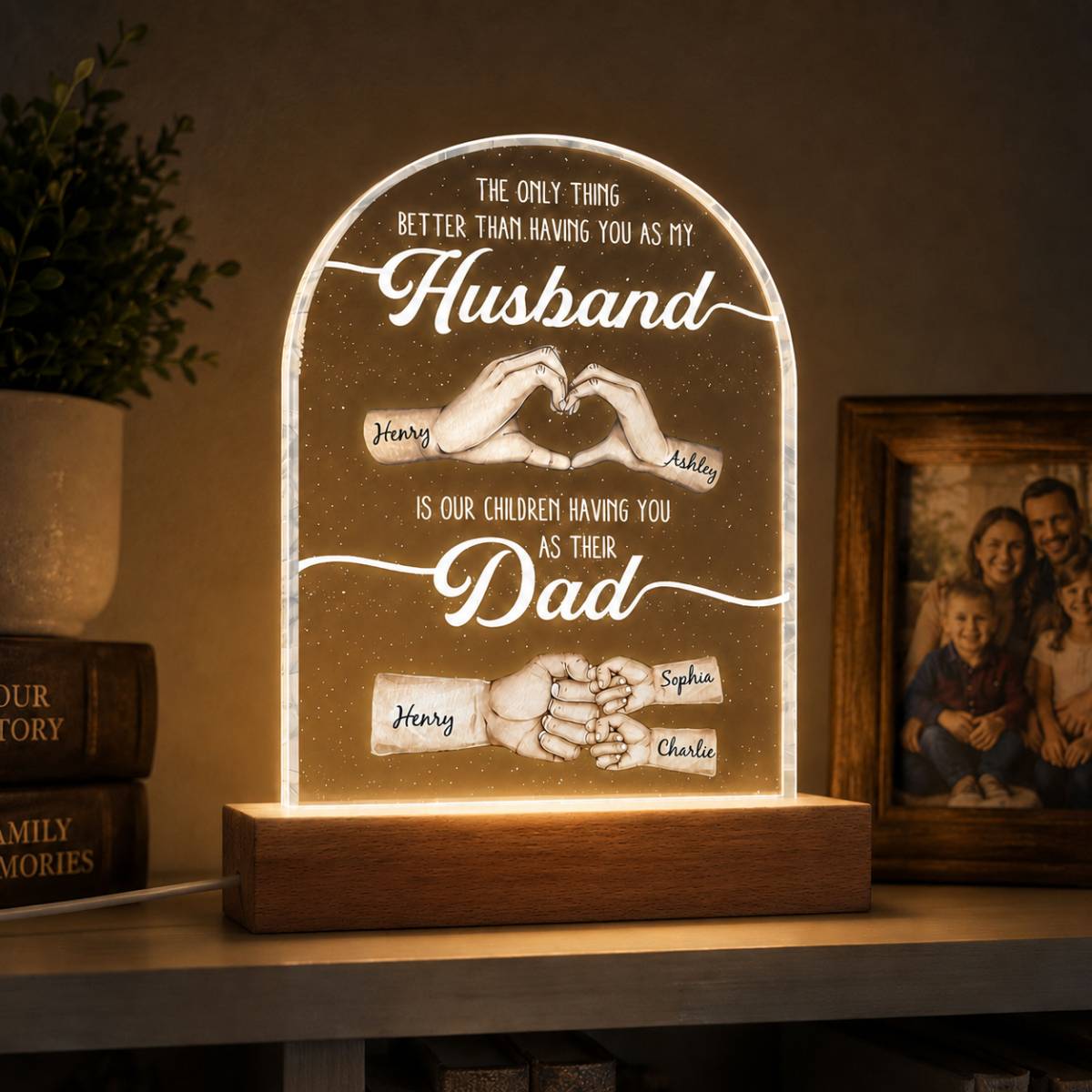The Only Thing Better Than Having You As Husband - Personalized Acrylic Block LED Night Light - Father's Day Gift For Husband, Dad