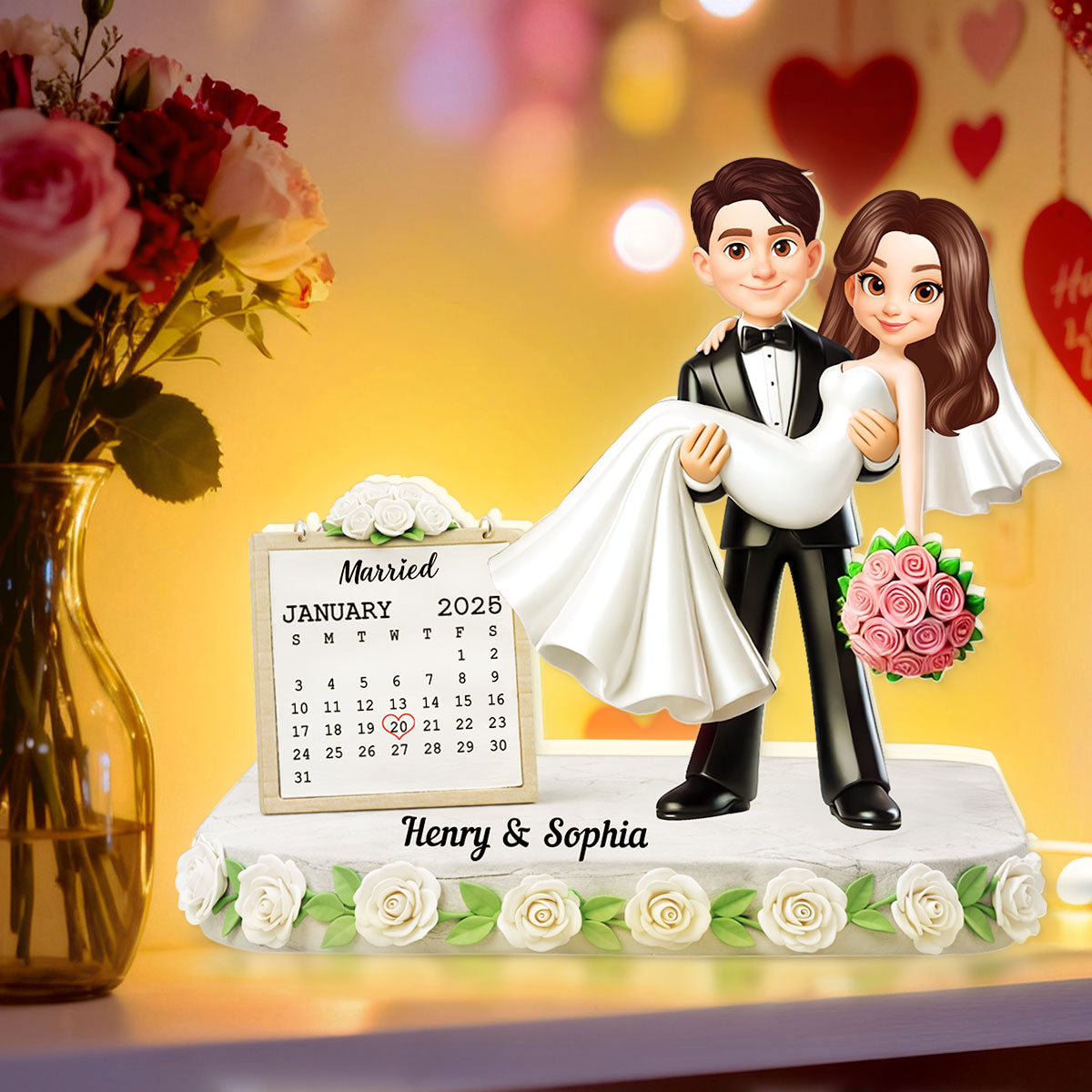 Wedding Anniversary - Personalized Light Box - Gift for Couple