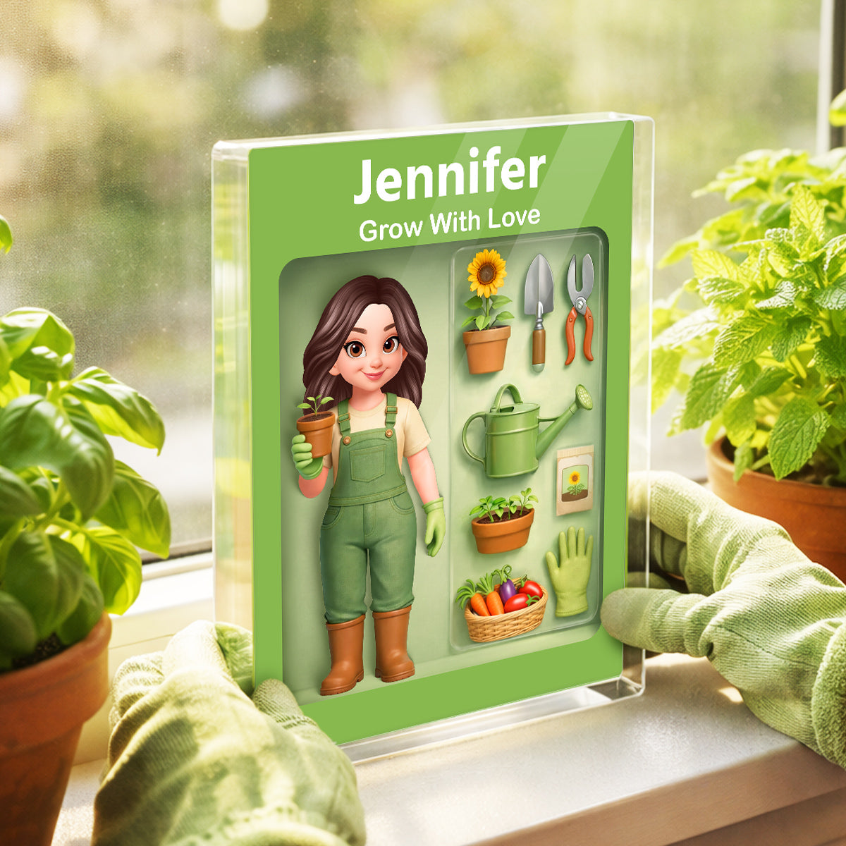 Garden Lover - Personalized Acrylic Block - Gift for Gardener